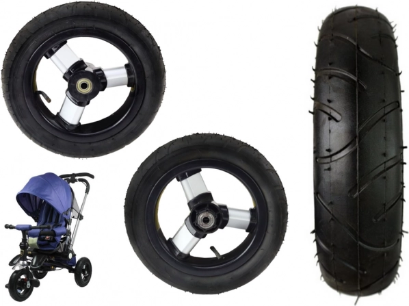 Replacement plastic rear wheel with inflatable rubber tire for PRO700 - 1 piece