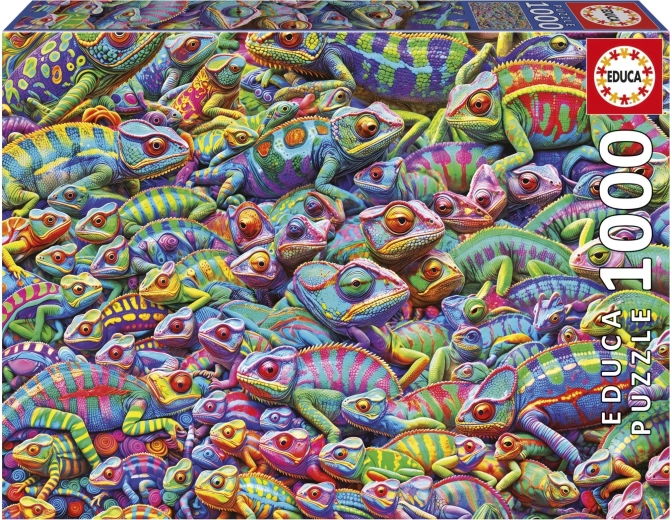 Sestavljanka EDUCA Kaos med kameleoni 1000 kosov