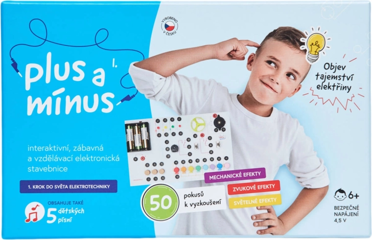 Plus in minus elektronski otroški komplet – 50 poskusov (CZ)