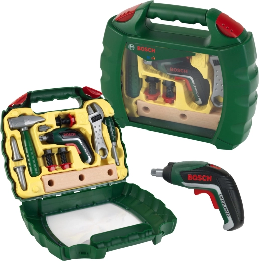 Otroški kovček z orodjem BOSCH z akumulatorskim vijačnikom Ixolino II