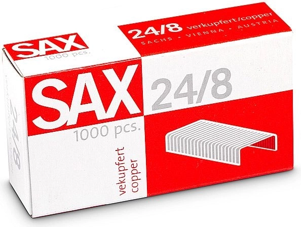 Spone za spenjanje 24/8 bakrene, 1000 kos