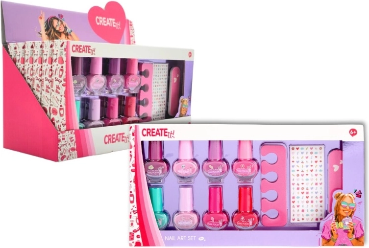 Create it! set lakov za nohte z nalepkami za otroke