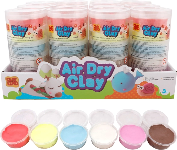 Modelirna masa, ki se suši na zraku, 6 barv (6×20 g)