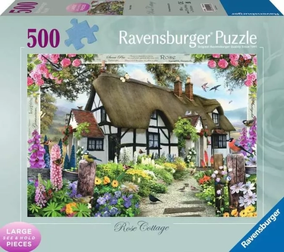 Ravensburger sestavljanka Koča pri vrtnicah 500 koščkov