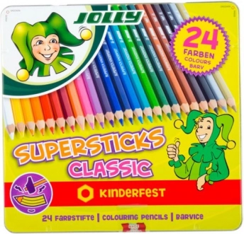 Supersticks 24 barv v kovinski škatli