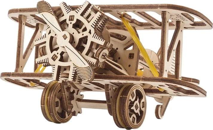 Ugears mini dvokrilnik – 3D lesena mehanska sestavljanka