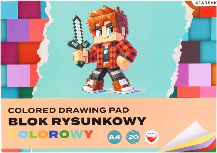 Starpak barvni risalni blok Pixel A4, 20 listov