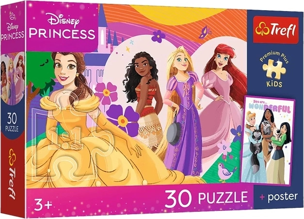 Puzzle Premium Plus Kids Disney princese in prijateljstvo 30 kosov