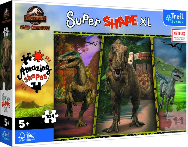 Puzzle XL Super Shape dinozavri JURASSIC WORLD 104 kosov