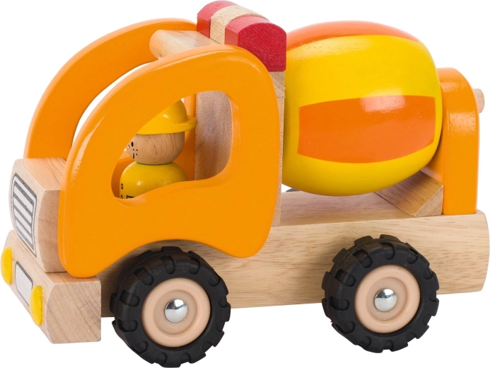 Wooden concrete mixer truck with rubber tires - 1 piece