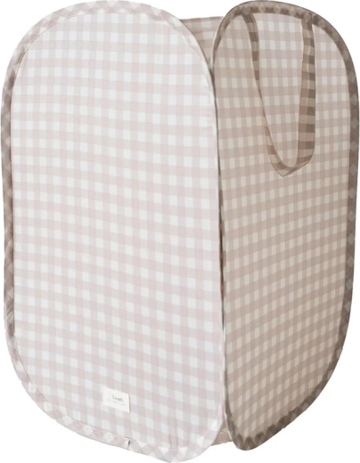 Zložljiv shranjevalni koš 3 Sprouts recycled gingham beige