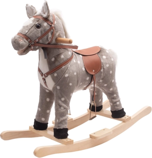 Gugalni konjiček z melodijo PlayTo, sivo pikčast