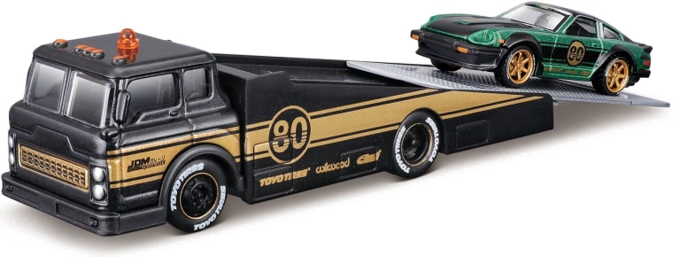 Maisto Design Elite Transport ramp truck in 1980 Datsun 280ZX 1:64