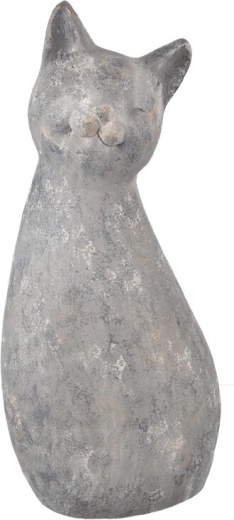 Dekorativna keramična figurica mačke siva 53 cm