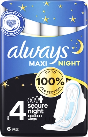 Always Classic Night Maxi higienski vložki 6 kos