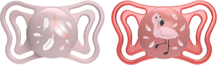 Chicco Physio Light silikonske dude rožnate 6–16 mesecev 2 kosa