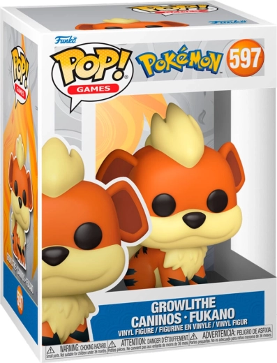 Funko Pop! Games Pokémon Growlithe (Caninos) #597 - 1 kos