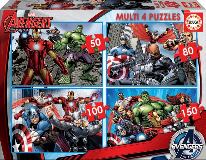 Educa Otroški puzzle Avengers 4v1
