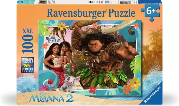 Ravensburger sestavljanka Pogumna Vaiana 2: Odkrivanje novega sveta XXL, 100 kosov