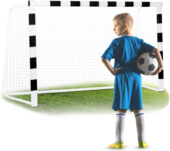 Nogometni gol Neo-Sport 180 × 120 × 60 cm črno-bel