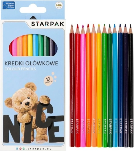 Barvice Medvedek trikotne 12 barv