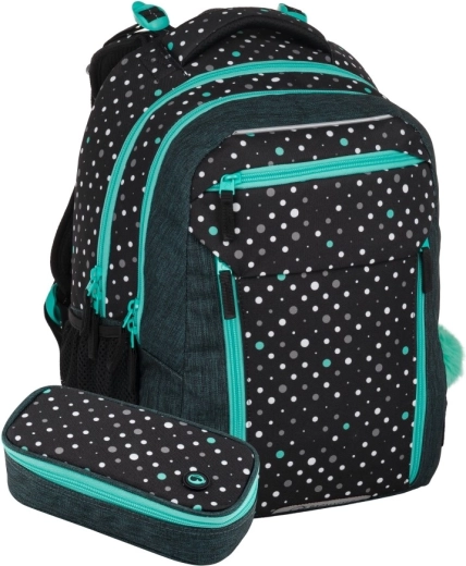 Bagmaster Porto school set black-turquoise