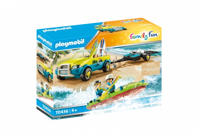 PLAYMOBIL FAMILY FUN plažna vožnja z avtom in prikolico za čoln