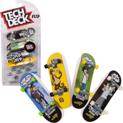 Tech Deck set fingerboardov 4 mini skateboardi za sestavljanje Flip