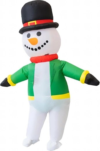 Napihljiv kostum snežaka za odrasle