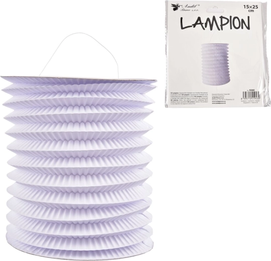 Papirnat lampijon – valj bel 15 cm