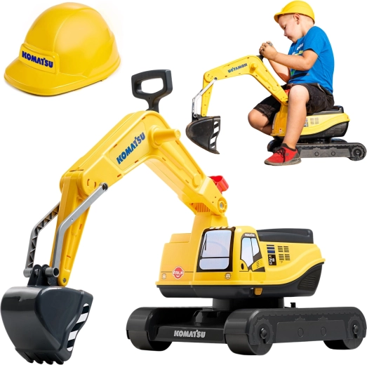 Poganjalni bager KOMATSU z vrtljivo kabino in čelado