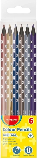 Barvice Keyroad kovinske trikotne 6 barv