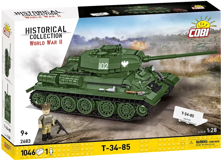Cobi komplet za sestavljanje tanka T-34-85 2v1 1:28