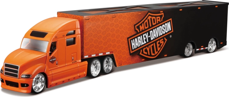 Maisto Harley-Davidson hauler črno-oranžen 1:64
