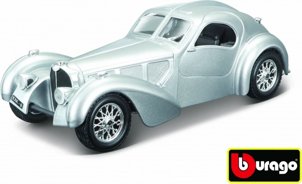 Model avtomobila Bugatti Atlantic 1:24 srebrna od Bburago
