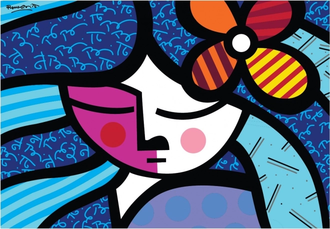 Sestavljanka Dekle s cvetlico 1000 koščkov BLUEBIRD