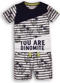 Dirkje otroški dvodelni komplet Sunny You are Dinomite navy-white