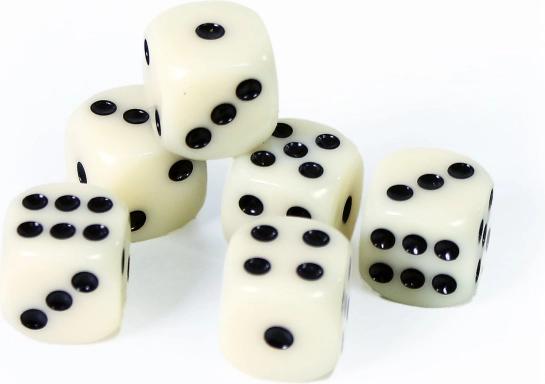 Set igralnih kock - 6 kos