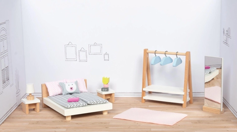 Wooden Dollhouse Furniture – Bedroom