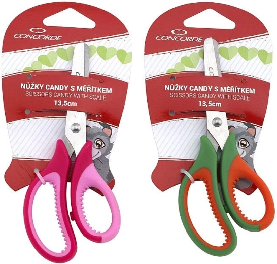 Škarje CONCORDE Candy 13,5 cm z merilom