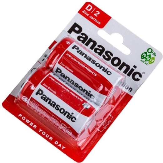 Panasonic Red Zinc cink-ogljikova baterija R20 1,5 V (blister 2 kosa)