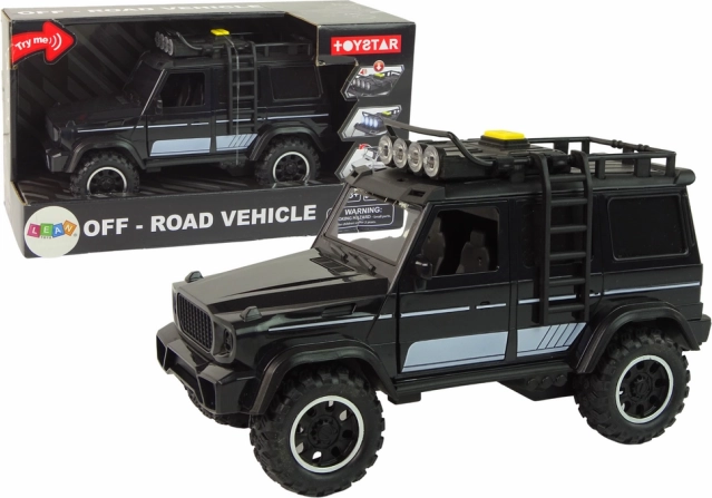 Terensko vozilo 1:14 s trenjskim pogonom – črno