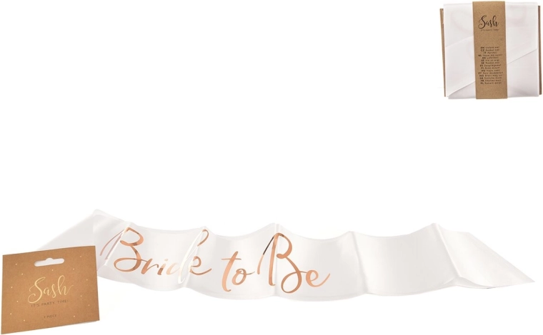 Satenasta lenta Bride To Be belo-zlata