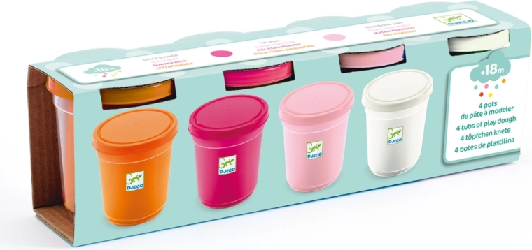 Djeco barvna plastelina – 4 pastelne barve