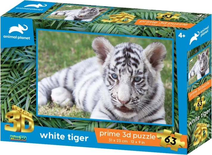 3D sestavljanka Beli tiger 63 kosov