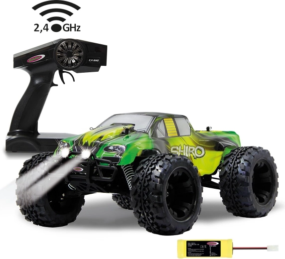 Jamara Shiro RC monster truck 4WD 1:10 2,4 GHz z LED in NiMH baterijo