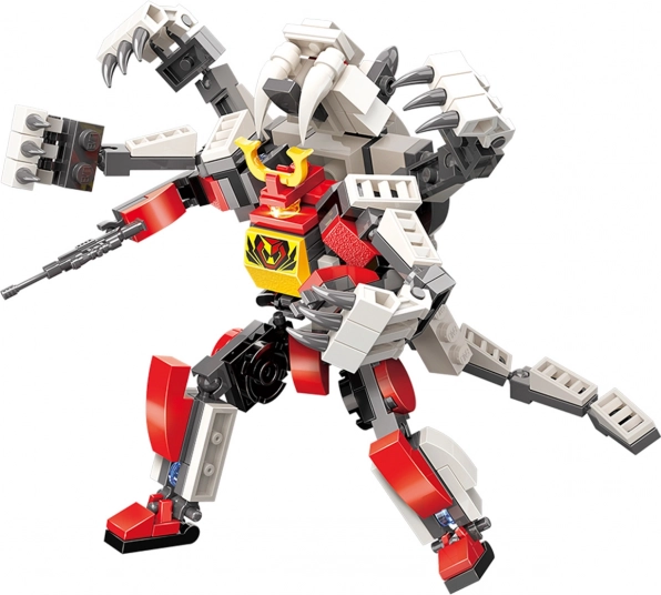 Qman Mecha Corps Flash Warrior 2v1 sestavljanka robot in tiger