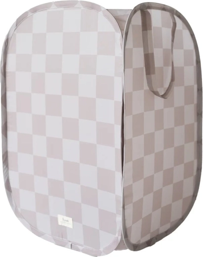 3 Sprouts zložljiva shranjevalna košara recycled checkerboard beige - 1 kos
