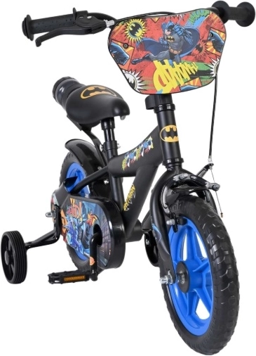 Otroško kolo 12" Batman s pomožnimi kolesci in bidonom