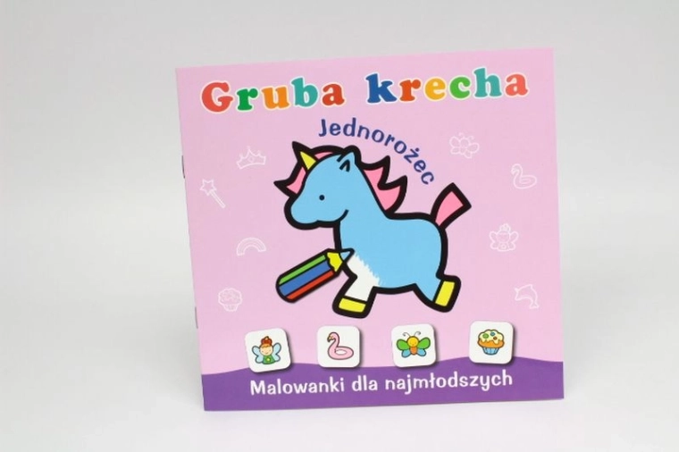 Debela črta samorog – pobarvanka z nalepkami